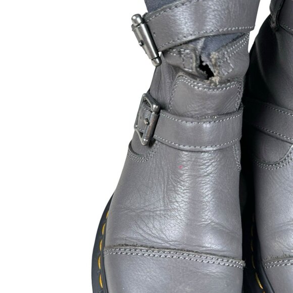 Dr Martens Kristy Gray Slouch Size US 5 Leather/Suede Boots - Picture 4 of 16